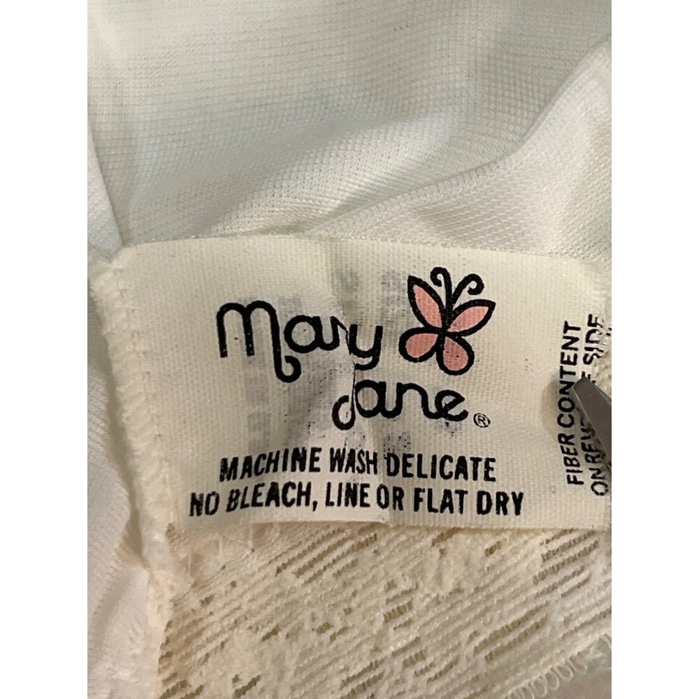 Vintage Mary Jane Full Slip Cream Nylon Lingerie 32 Used - Picture 7 of 10
